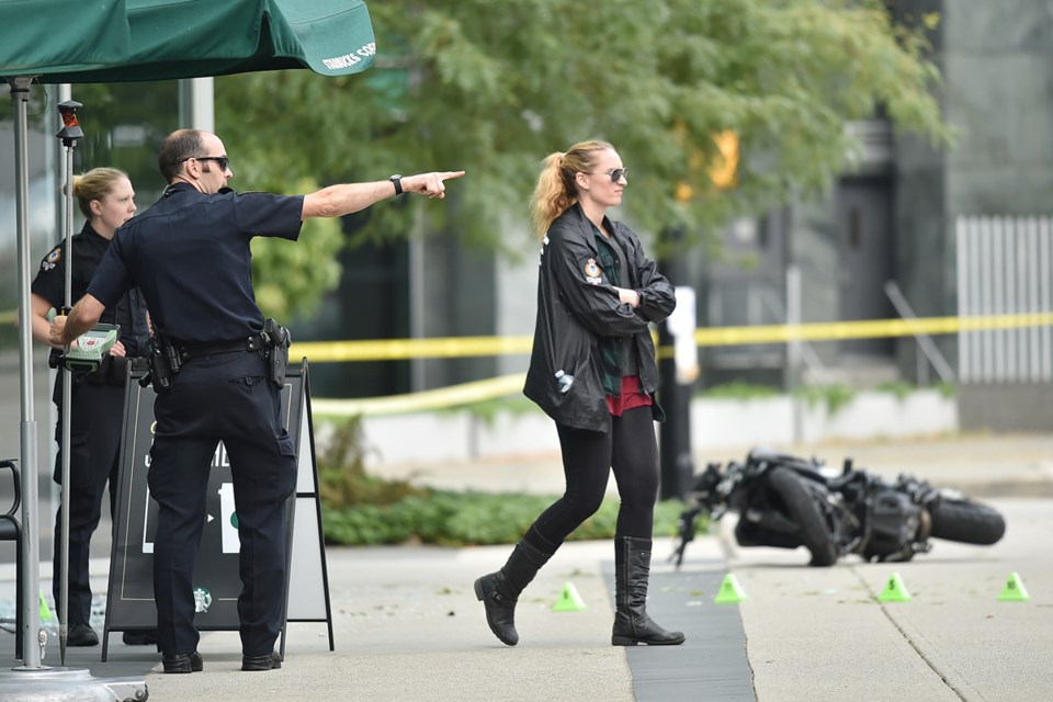 Officials on scene at the accident that killed a Deadpool 2 stunt person.