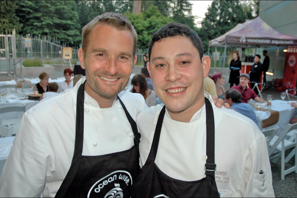 Ocean Wise executive chef Ned Bell welcomed West’s Quang Dang to the encore presentation of Fin to Tail, an alfresco cooking class and drink event at the Vancouver Aquarium.