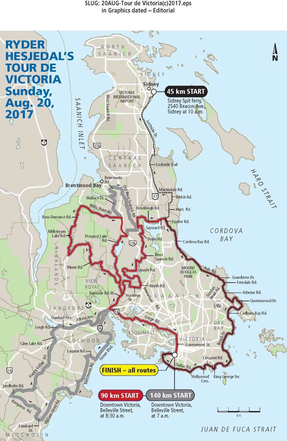 Expect road closures, delays during Sunday’s Tour de Victoria bike ride