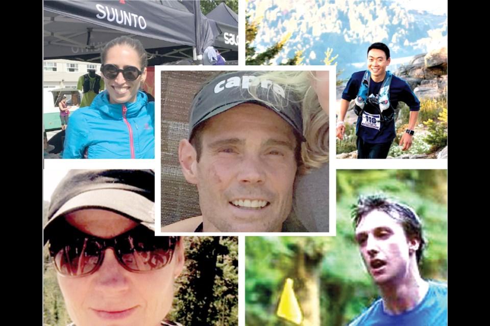 Some of the winners, clockwise starting at the top left: Anne-Marie Madden, Curtis Jung, Marcus Ribi and Lisa Polizzi. Squamish’s Mike Murphy is in the centre.