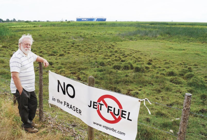 Retired biologist Otto Langer is opposed to a nearby jet fuel project.