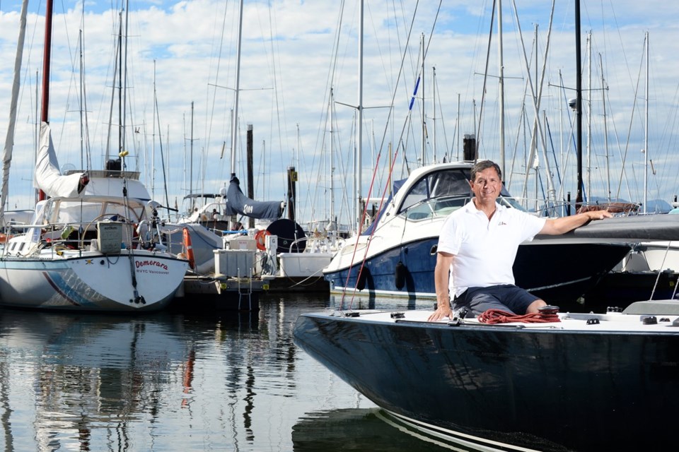 North Vancouver’s Peter Wealick takes a break from preparations for the International 6 Metre Class World Championship sailing race scheduled for Sept. 15-21 in Vancouver. When the racing begins Wealick will become the first First Nations skipper in the event’s history. photo Jennifer Gauthier/Vancouver Courier