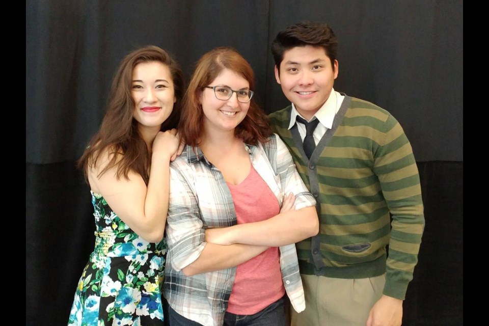 Stephanie Wong (left), Erika Babins (middle) and Daren Dyhengco are involved in Cry-Baby. Photo submitted