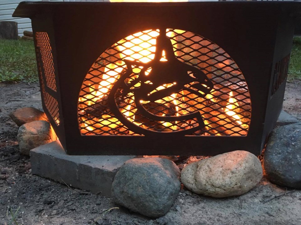 Canucks fire pit - orca