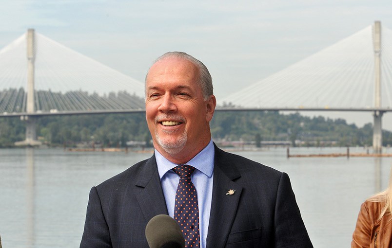 B.C. Premier John Horgan announced the elimination of tolls on the Port Mann and Golden Ears bridges last month.