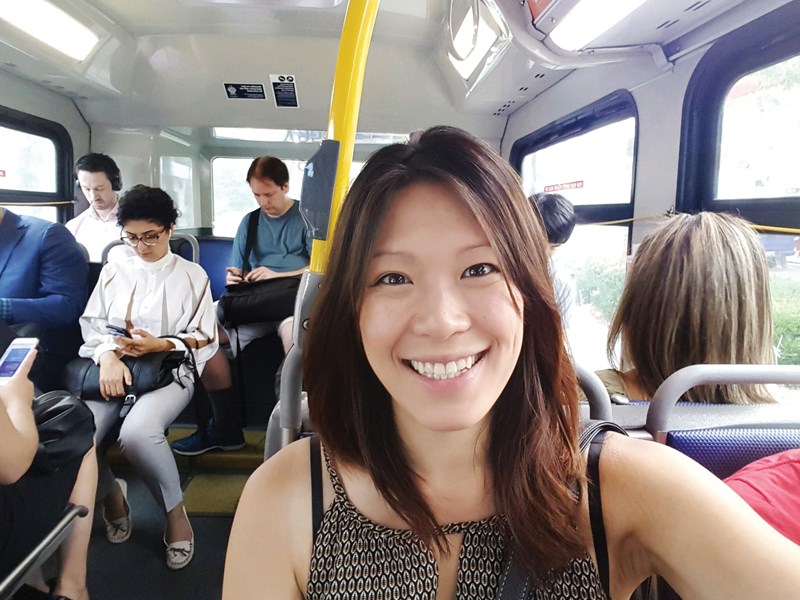 Bowinn Ma on bus