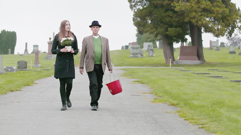 James Pollard (shown walking with his daughter, Emma) was diagnosed with terminal cancer at the age of 46. His end of life journey is documented in Carmen Pollard's film, For Dear Life.