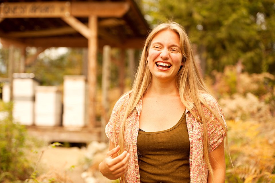 Squamish artist and Quest University student Madisen Hilligoss, photographed on the Quest University campus.