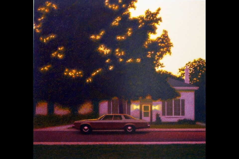 A detail from John Ward’s Dusk, part of the new Hot Wheels exhibition at the McGill library branch.