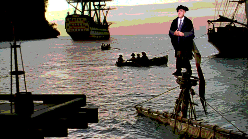He tells the Premier to quit, or he will. Premier quits. Then he jumps ship.