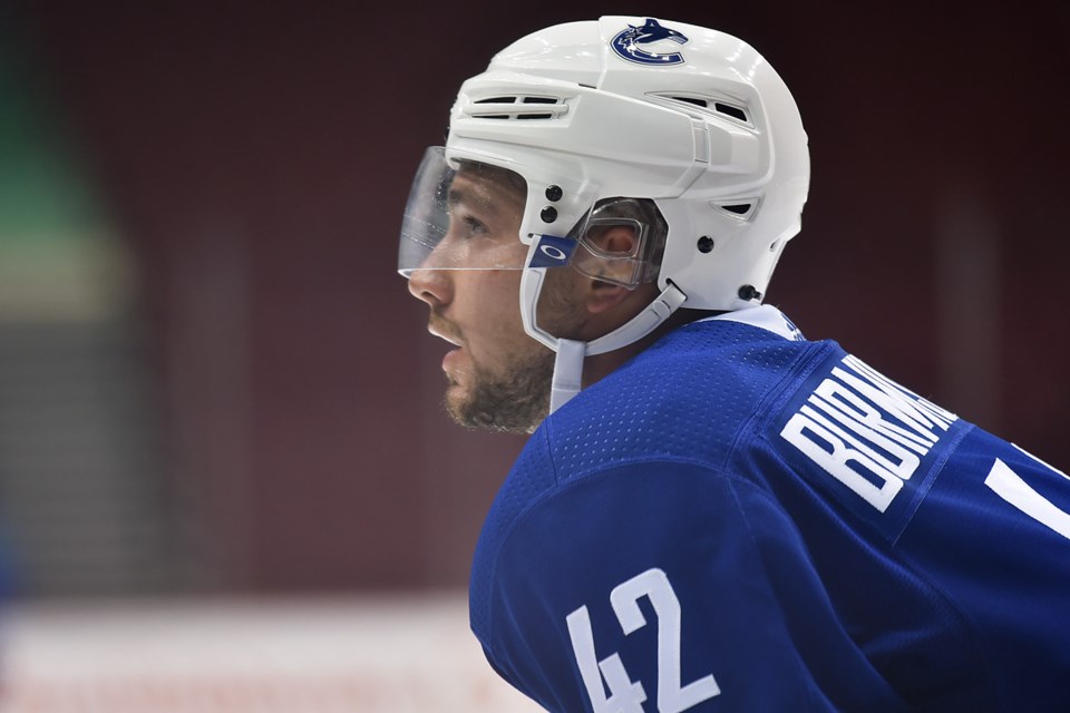 Alexander Burmistrov during Canucks practice September 13th, 2017