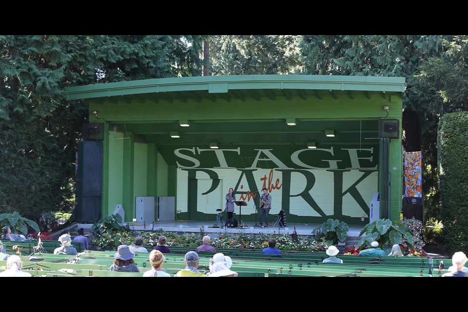 Decades After Paris plays as people come out for the jazz and pop music during the last Afternoon Concerts in the Park performance of the season at the Cameron Bandshell in Beacon Hill Park.