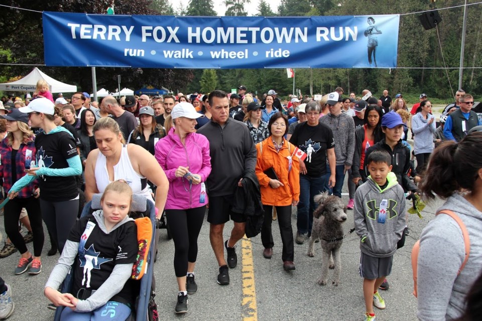 Start line for the 37th annual Terry Fox Run in Port Coquitlam.
