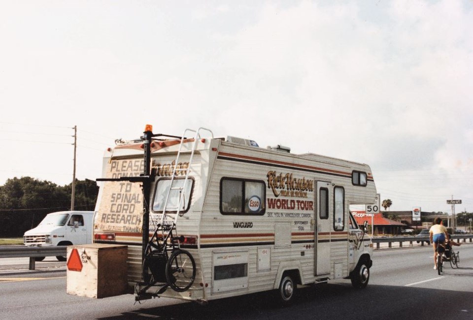 This motor home became a symbol of the Man in Motion Tour.