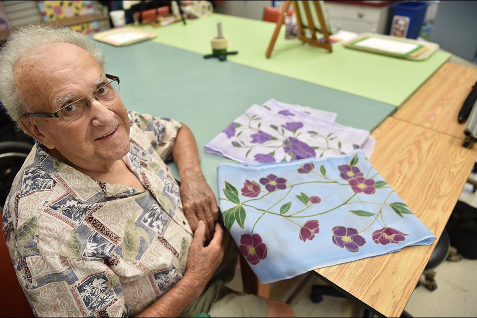 After moving to Brock Fahrni, Alfred Best discovered he has a talent for painting. Photo Dan Toulgoet