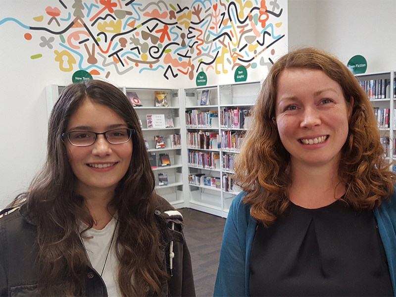 library teens