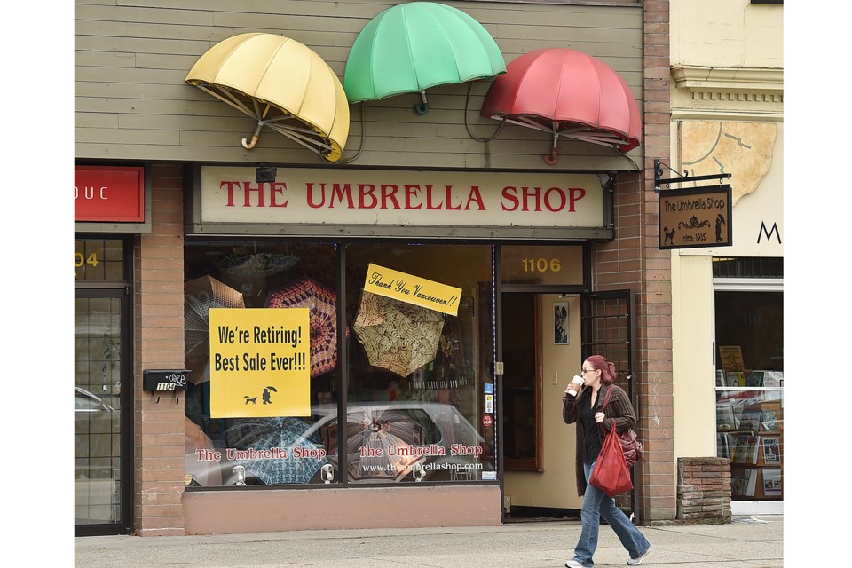 The Umbrella Shop will be closing by the end of December. Photo Dan Toulgoet