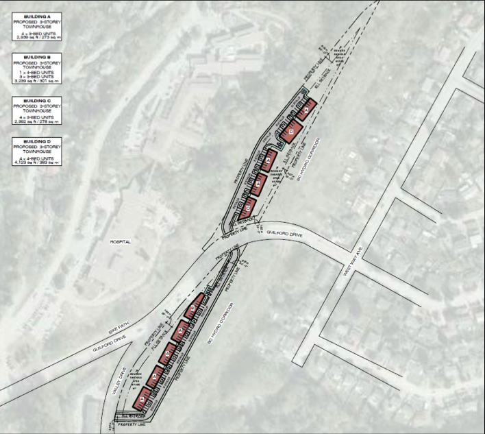 Possible Guilford Drive location for affordable housing.