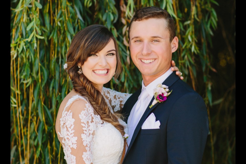Marie and Chris on their wedding day in September 2016.
