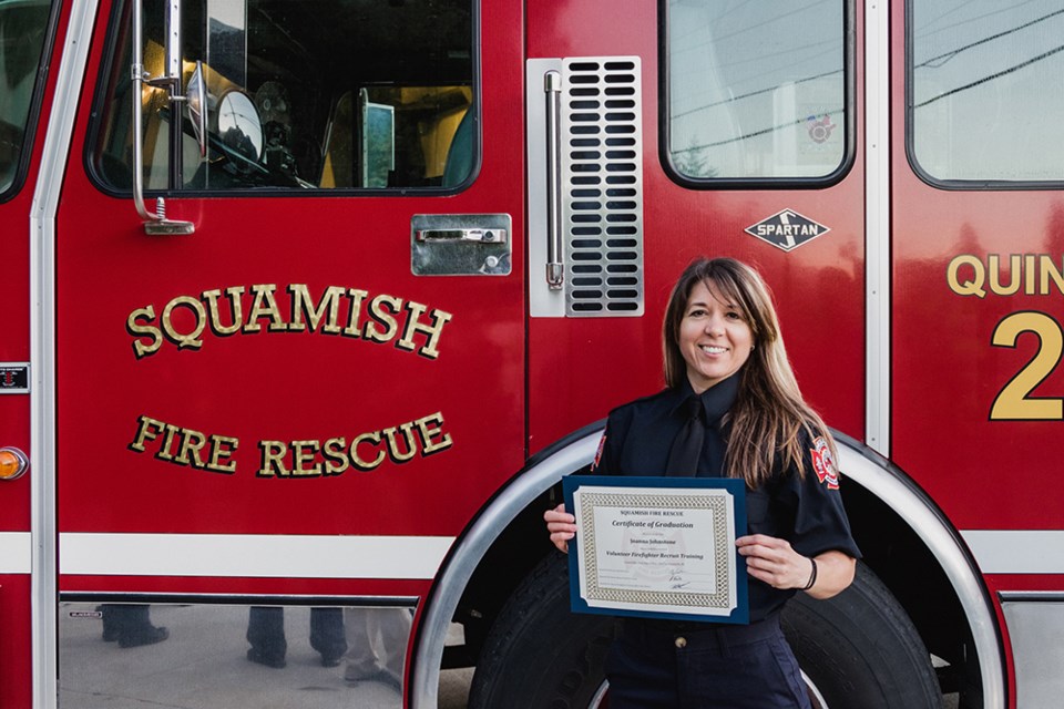 Squamish Fire Rescue volunteer firefighter, Joanna Johnstone.