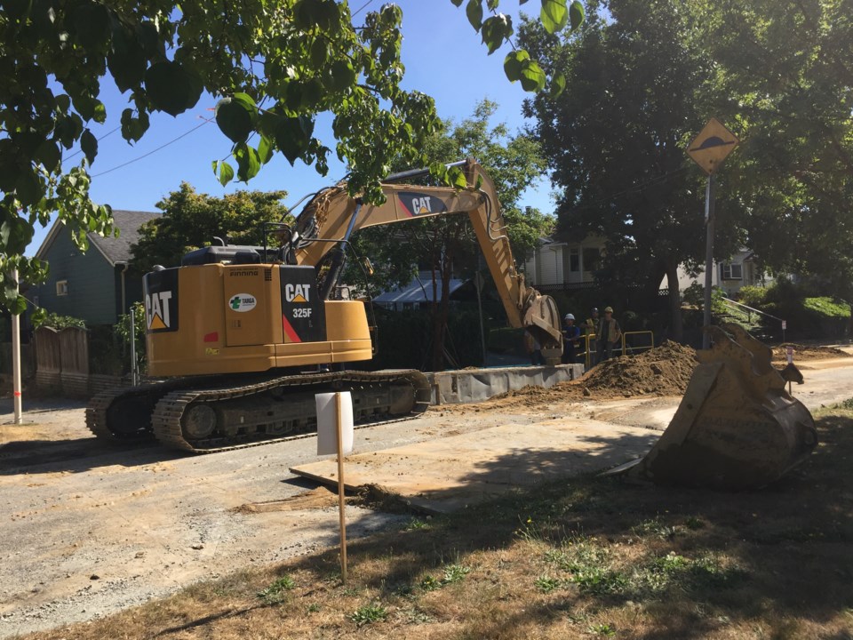 Sapperton parking construction