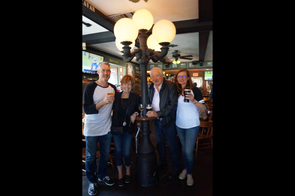 O’Hare’s is a family-owned and operated pub since 1987.Above, left to right, Grant Bryan, pub operator, Jane O’Hare, pub matriarch, Jack O’Hare, pub patriarch, and Erinn (O’Hare) Bryan, pub operator.