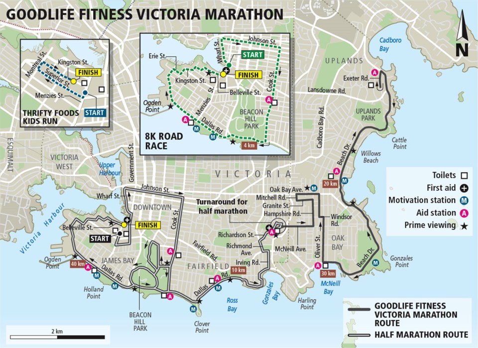 Map - 2017 Victoria Goodlife Fitness Marathon