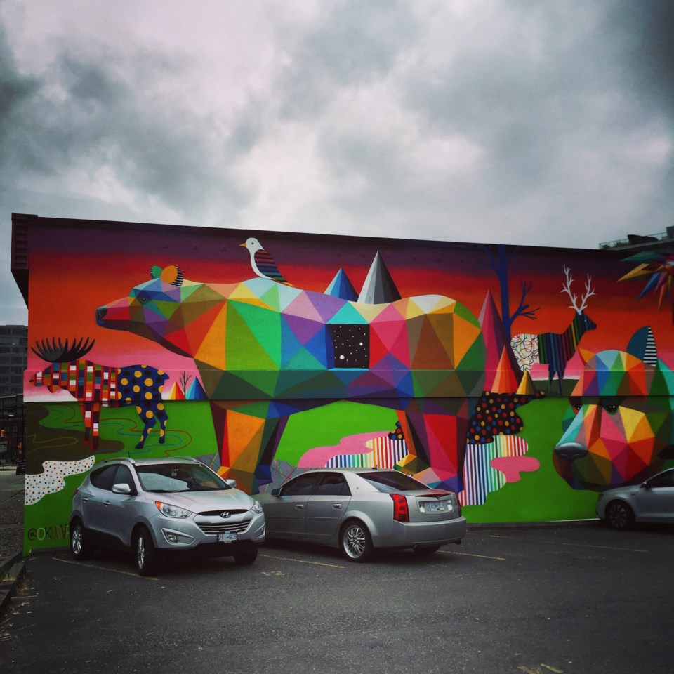 The mural created by Okuda San Miguel took a mere two days to complete. Photo Michael Kissinger