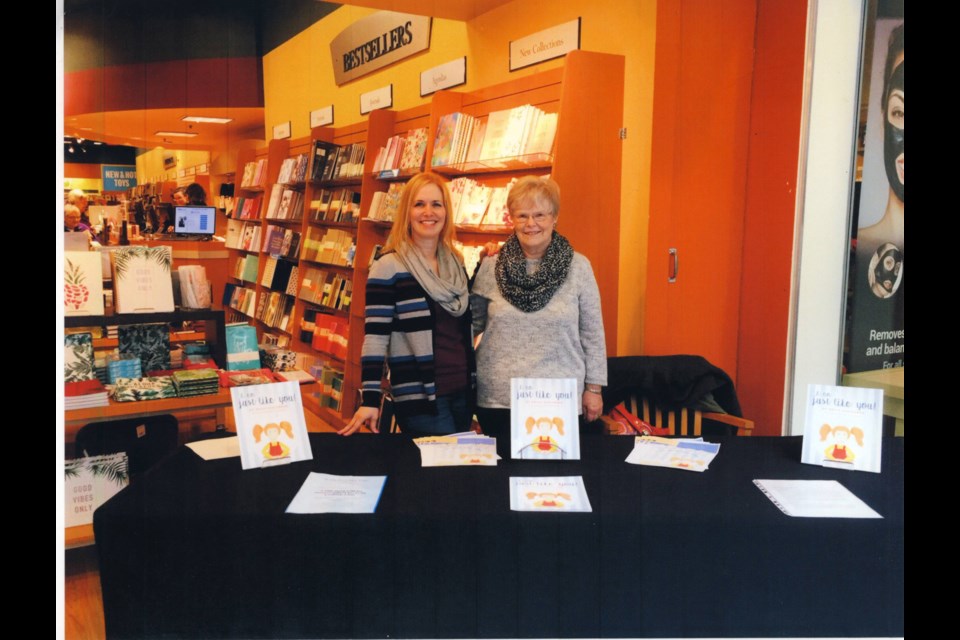 Author Kelly Scrivener and illustrator Lynda Daddona at an author meet-and-greet at Coles Books in Lougheed Town Centre.
