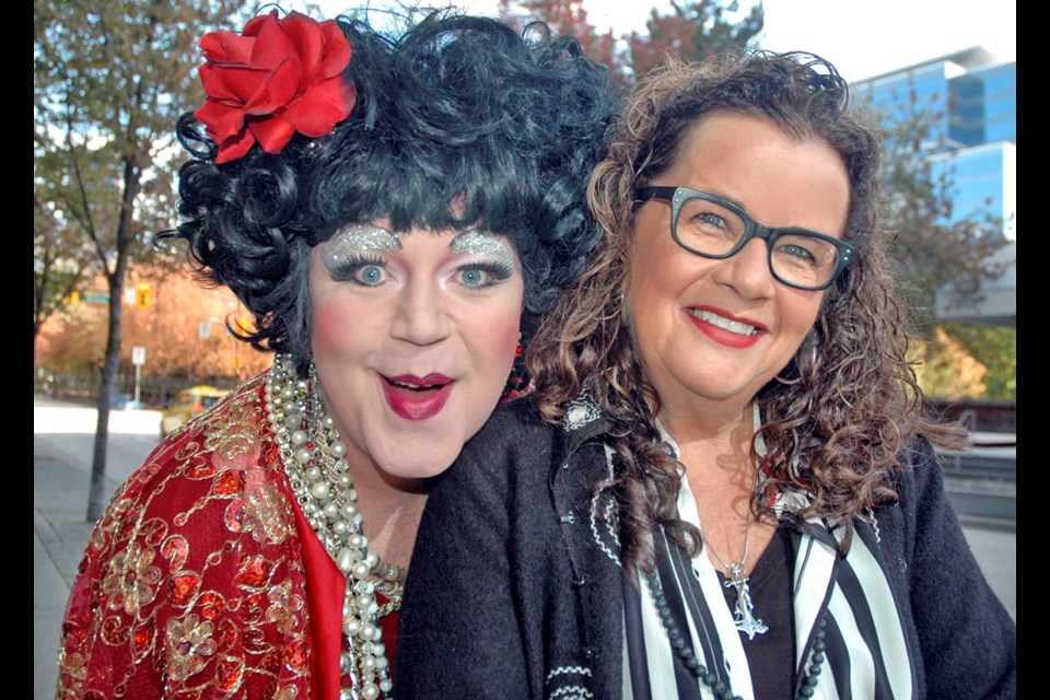 Entertainer Conni Smudge and Roundhouse Radio’s Barb Snelgrove were among the local personalities who signed up to serve dim sum carts at the AIDS Vancouver fundraiser.