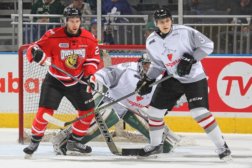 Jonah Gadjovich for the Owen Sound Attack