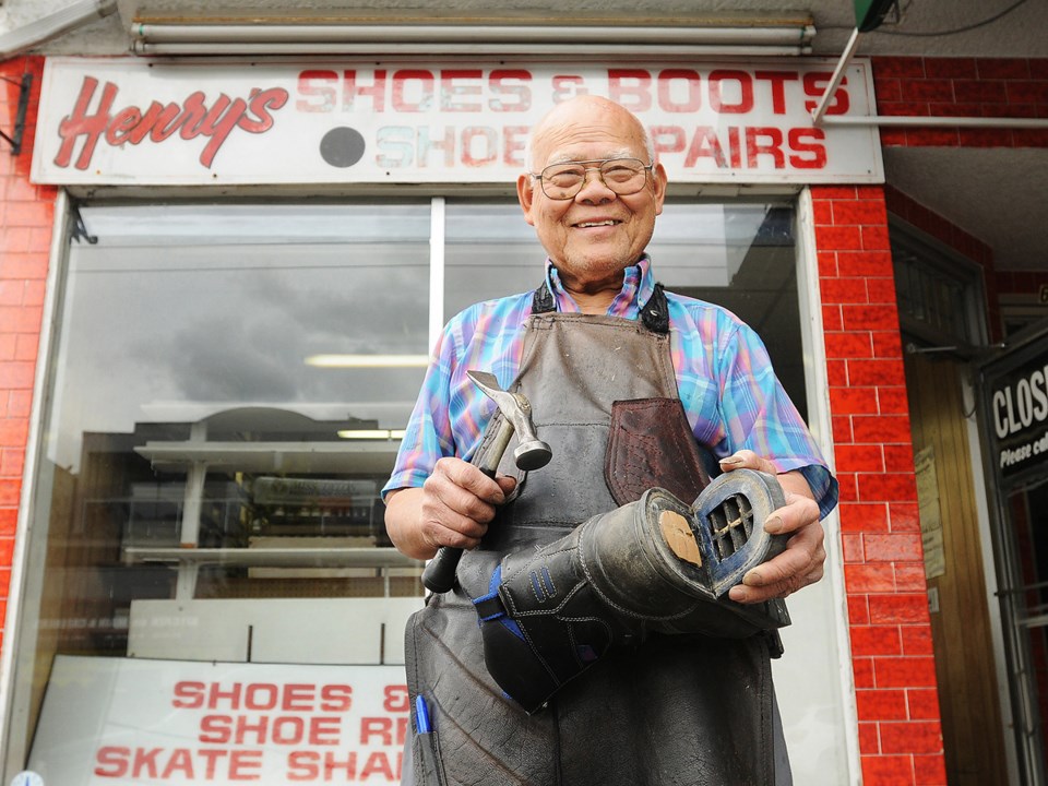 Cobbler Henry Ng retired in September after 50 years. Photo Dan Toulgoet