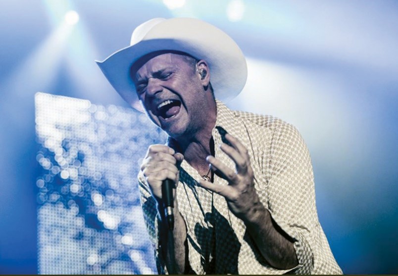 The Tragically Hip lead singer Gord Downie performs on stage in Toronto in 2015. photo supplied