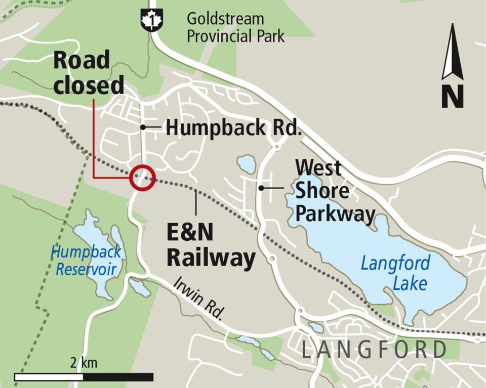 Map - Humpback Road E&N crossing