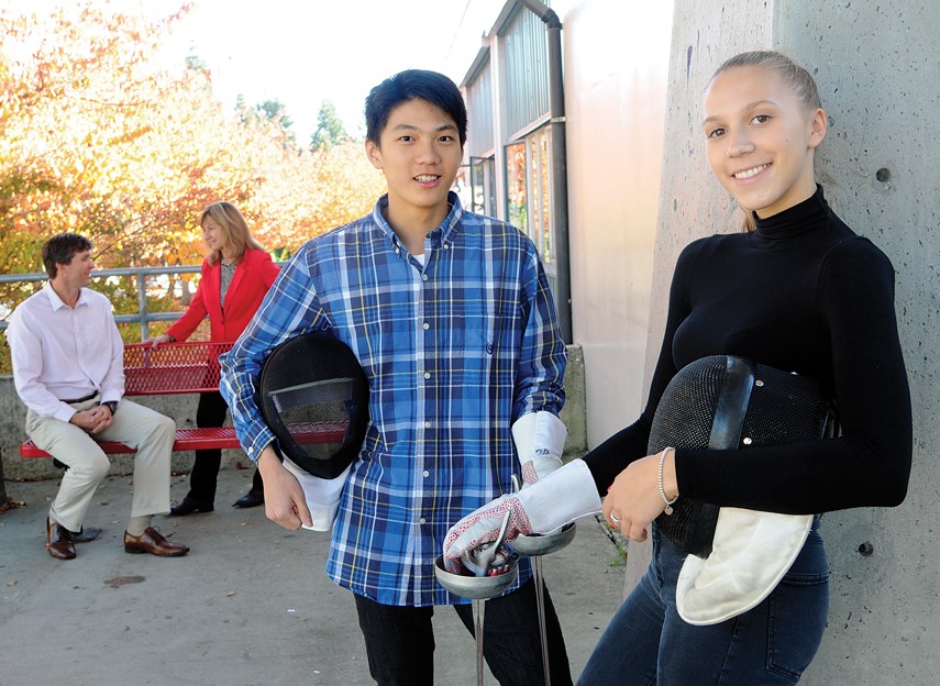 fencing academy students