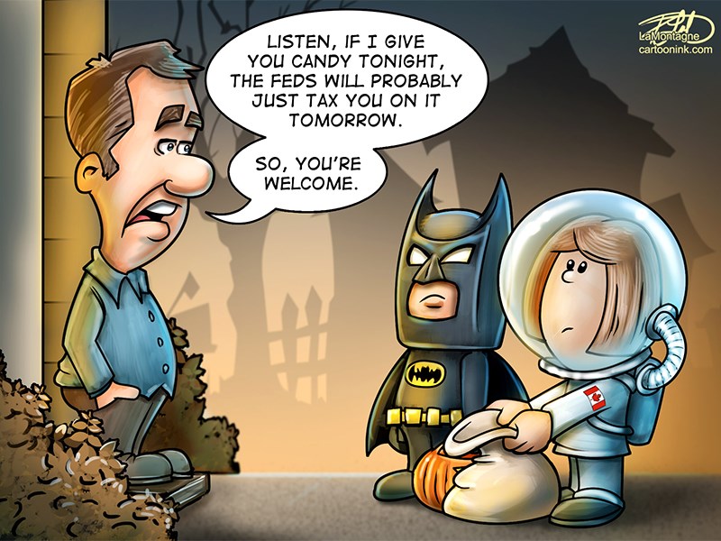 Editorial cartoon Trick or treat Photo Gallery Powell River Peak