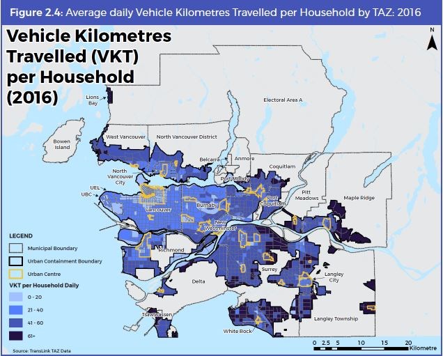 kilometres per household