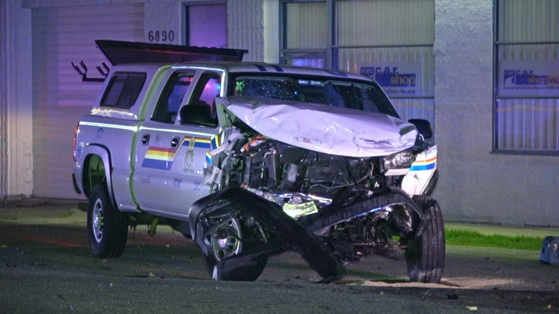 B.C.'s police watchdog is investigating a rollover crash involving a police truck and "suspicious" white van in the Metrotown area Tuesday.