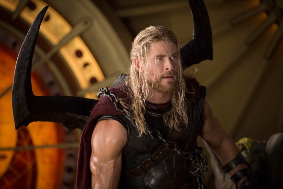 Chris Hemsworth stars at the title character in Thor: Ragnarok, opening Friday. MARVEL