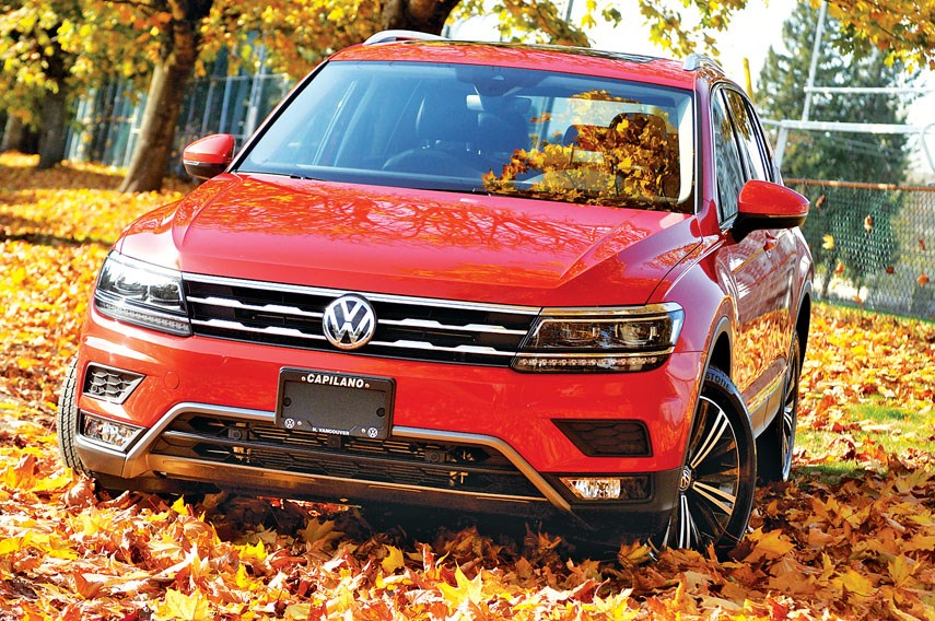 The Volkswagen Tiguan enters its second generation in 2018, and the new utility wagon looks like it might be a winner for the German automaker. The new model is bigger than the outgoing version, offering a more mainstream design and an optional third-row seat. The Tiguan is available at Capilano Volkswagen in North Vancouver. photo Paul McGrath, North Shore News