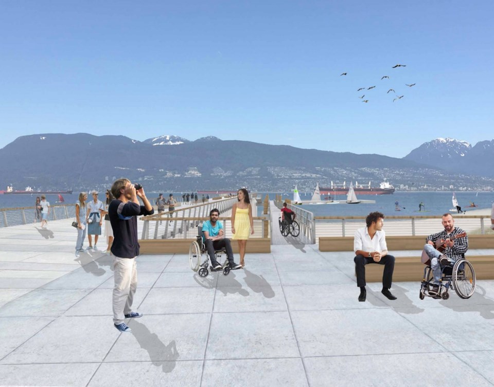 An artist’s rendering of the revamped Jericho Pier. Photo City of Vancouver.