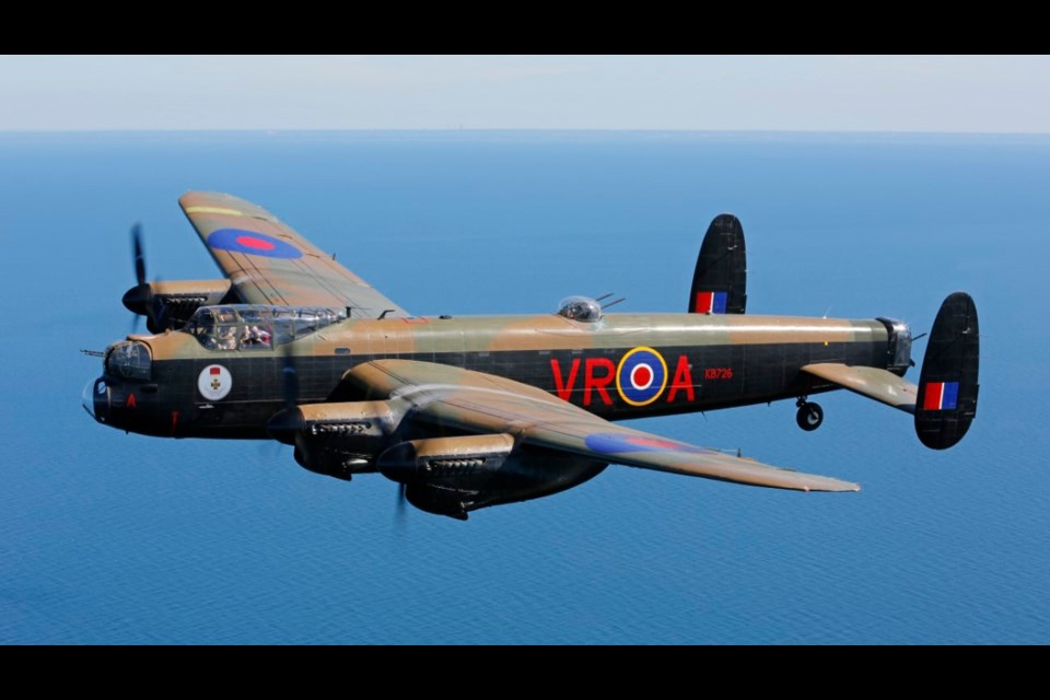 The famed Lancaster Bomber from the Second World War.
