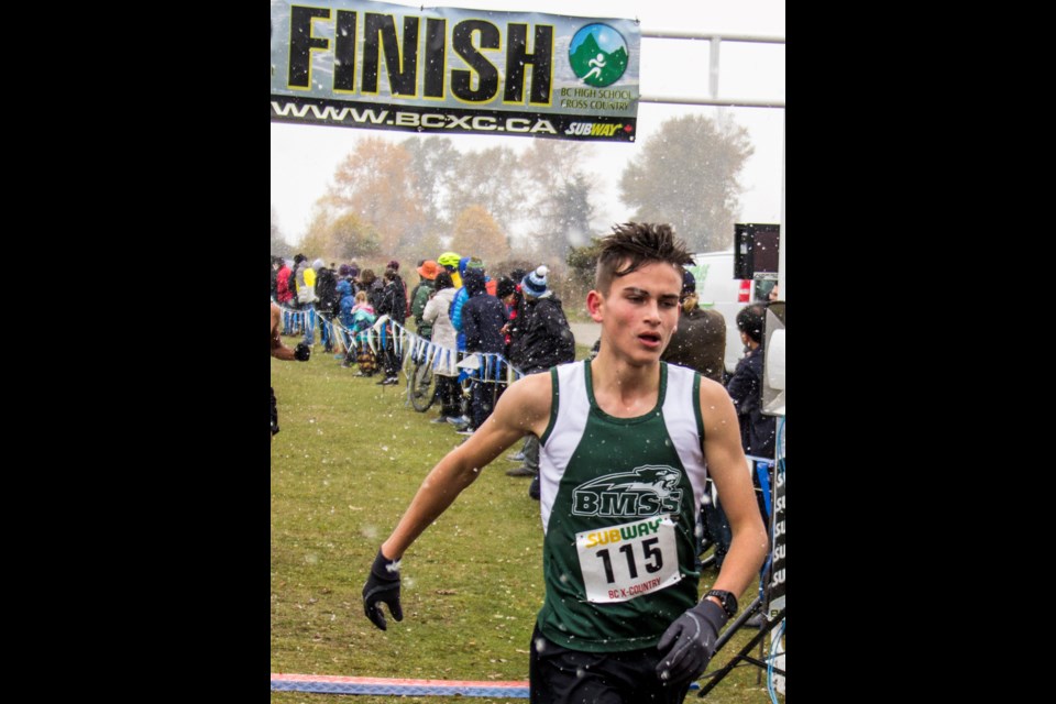 Royal City Track and Field Club athlete Alex Romero, representing Burnaby Mountain, placed 18th in senior boys at last week's B.C. High School cross country championships.