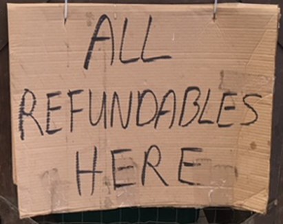 This is the kind of sign we have at the depot now...