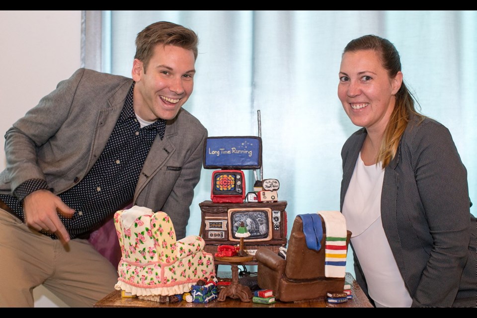 Colin and Christina Thompson at the ninth annual Gingerbread Showcase in the Urban Ballroom at the Parkside Hotel and Spa.