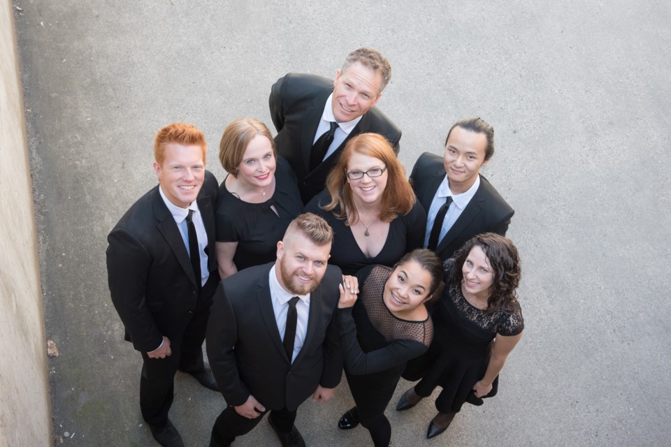 musica intima is bringing its Nativité Christmas concert to New Westminster on Dec. 19. The ensemble includes New Westminster singer Melanie Adams, alto (second from left, in back).