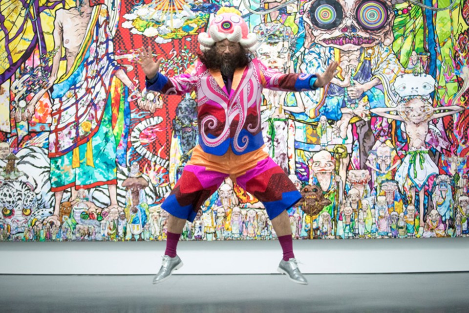 Takashi Murakami created a special coat for the exhibition.