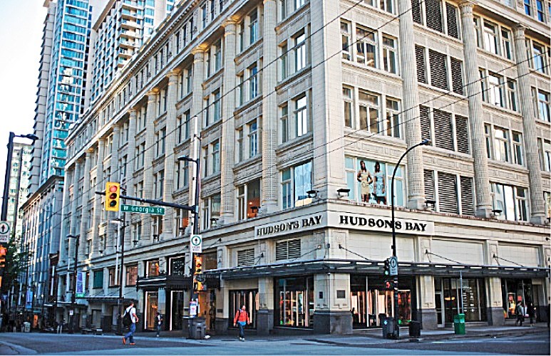 Hudson’s Bay Co.’s 650,000-square-foot Vancouver store could sell for up to $900 million. Photo Busi