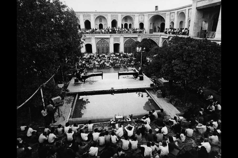 London curator Vali Mahlouji will discuss his unique curatorial think tank, Archeology of the Final Decade, at Polygon Gallery on Tuesday, Nov. 28 at 7 p.m. His talk will focus on the radical Festival of Arts Shiraz-Persepolis that was held in Shiraz and the ancient ruins of Persepolis from 1967–1977. Mahlouji will also discuss the photographic series, Prostitute, by Kaveh Golestan, which was made in the 1970s in Tehran’s historic red light district, Shahr-e No (New City), before the neighbourhood was destroyed by fire in early 1979 during the Iranian Revolution. Photograph fromFestival of Arts, Shiraz-Persepolis /Stockhausen-Stiftung für musik, 1972.