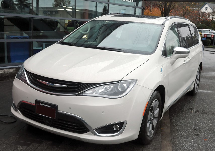 The Chrysler Pacifica Hybrid offers the family friendly functionality of a minivan while boasting fuel efficiency that matches much smaller vehicles. The hybrid engine is powerful enough to carry out most commutes on electric power while still being able to take the kids on a weekend road trip. It is available at Destination Chrysler in North Vancouver. photo Mike Wakefield, North Shore News